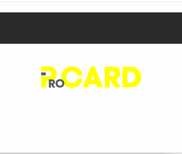 Пластиковая карта белая с магнитной полосой HiCo.